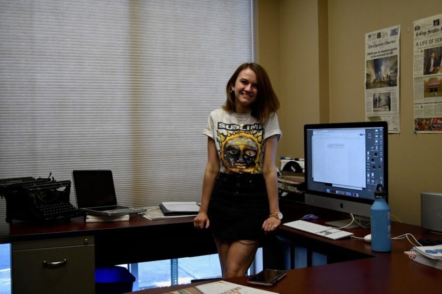 Herald Editor-In-Chief Laurel Deppen stands in her office in October 2020.
