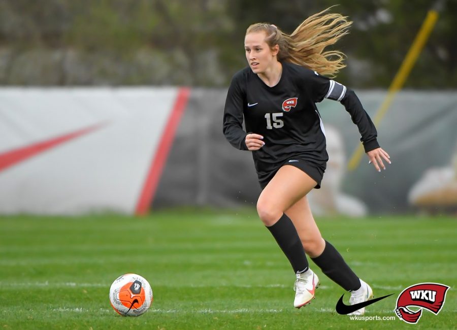 Ambere Barnett, Marshall Thundering Herd at WKU Hilltoppers on March 18, 2021 at WKU Soccer Complex in Bowling Green, KY
