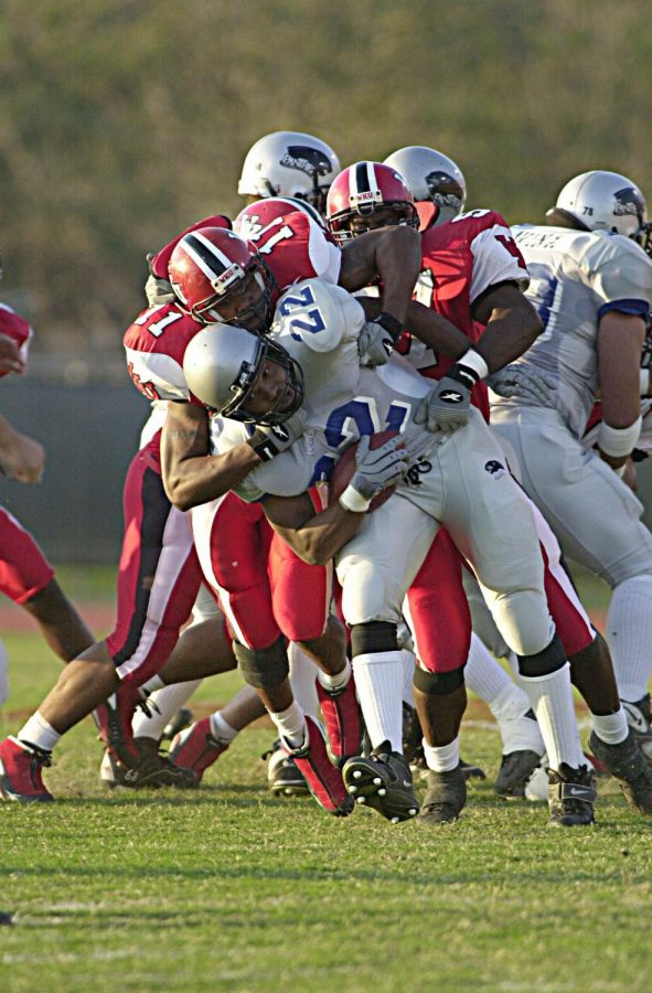 Sherrod Coates makes a tackle during his illustrious WKU career.