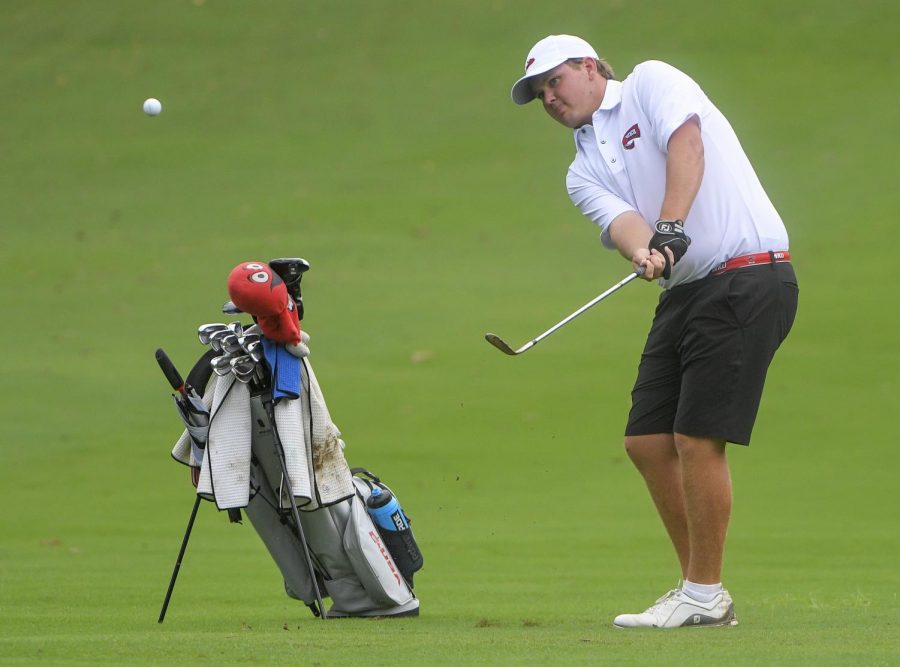 WKU Golf junior Luke Fuller shot a 2-over 74, the team's second-best result of the day, in the final round of competition at the Pinetree Intercollegiate hosted by Kennesaw State on Oct. 19, 2021.