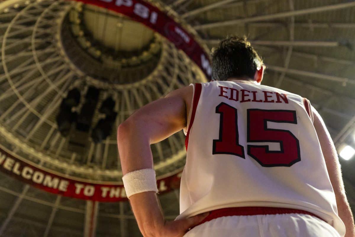 Western Kentucky Hilltoppers guard Jack Edelen (15) waits to inbound the ball during the Hilltoppers game against the UTEP Miners in Bowing Green, Ky. on Thursday, Jan. 30, 2025. 