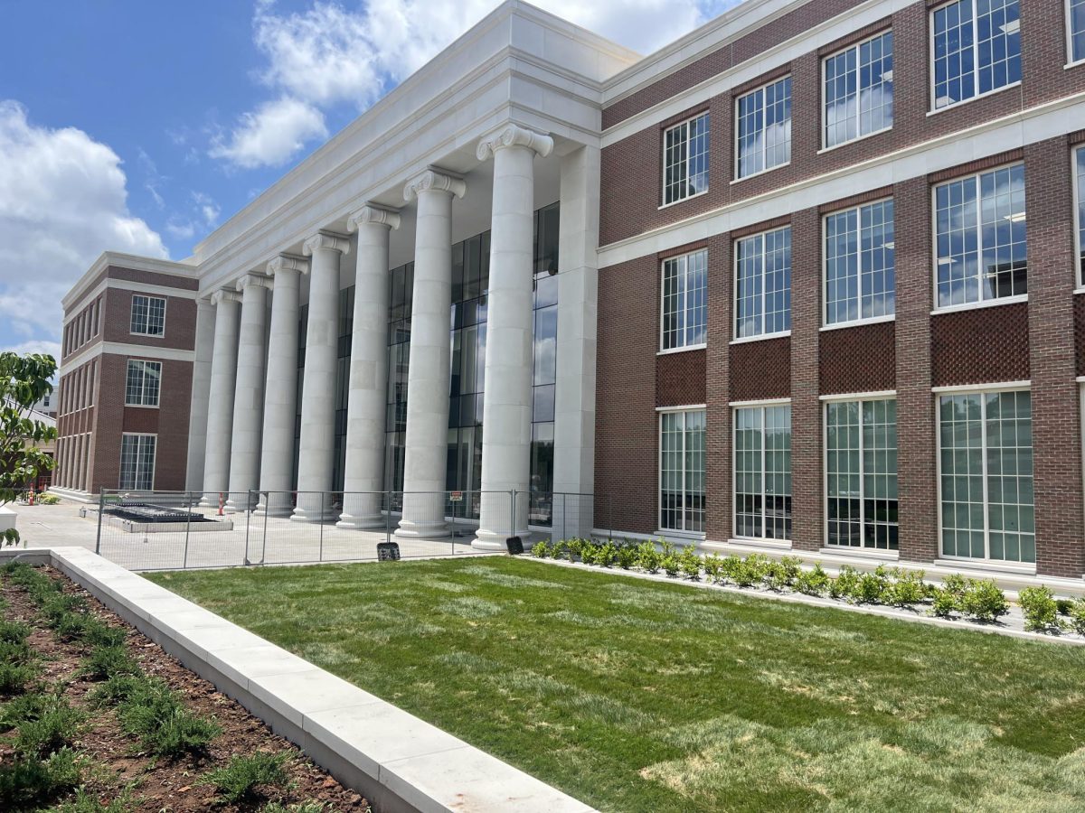 The new Gordon Ford College of Business building as of June 30, 2025, which is set to open the end of July 2025.